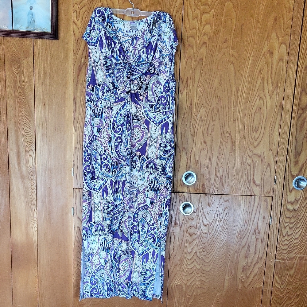 CHICO'S Purple Paisley Women's Dress